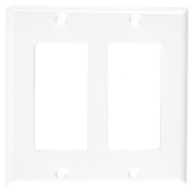 Decora 2Gang Plate/White