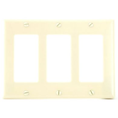 Decora 3Gang Plate/Ivory