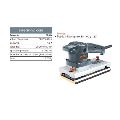 Truper Sander Orbital 520W