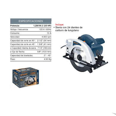 Truper Saw Circular 7-1/4"