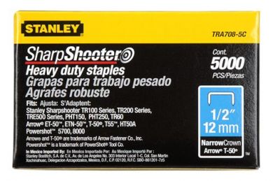 TRA708-5C - 5,000 Units 1/2" Heavy Duty Staples