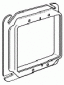 4" SQUARE DUPLEX DEVICE PLASTER RING 4" SQUARE DUPLEX DEVICE PLASTER RING
