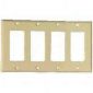 Decora 4Gang Plate/Ivory Decora 4Gang Plate/Ivory