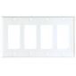 Decora 4Gang Plate/White Decora 4Gang Plate/White