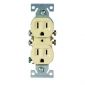 Outlet Flush Dplx Ivory Outlet Flush Dplx Ivory