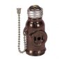 Pullchain Socket Adapter with Two Polarized Outlets Pullchain Socket Adapter with Two Polarized Outlets